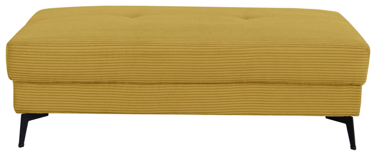 Hocker Zero Senfgelb B: 140 cm - Senfgelb/Schwarz, Trend, Textil (140/46/80cm)