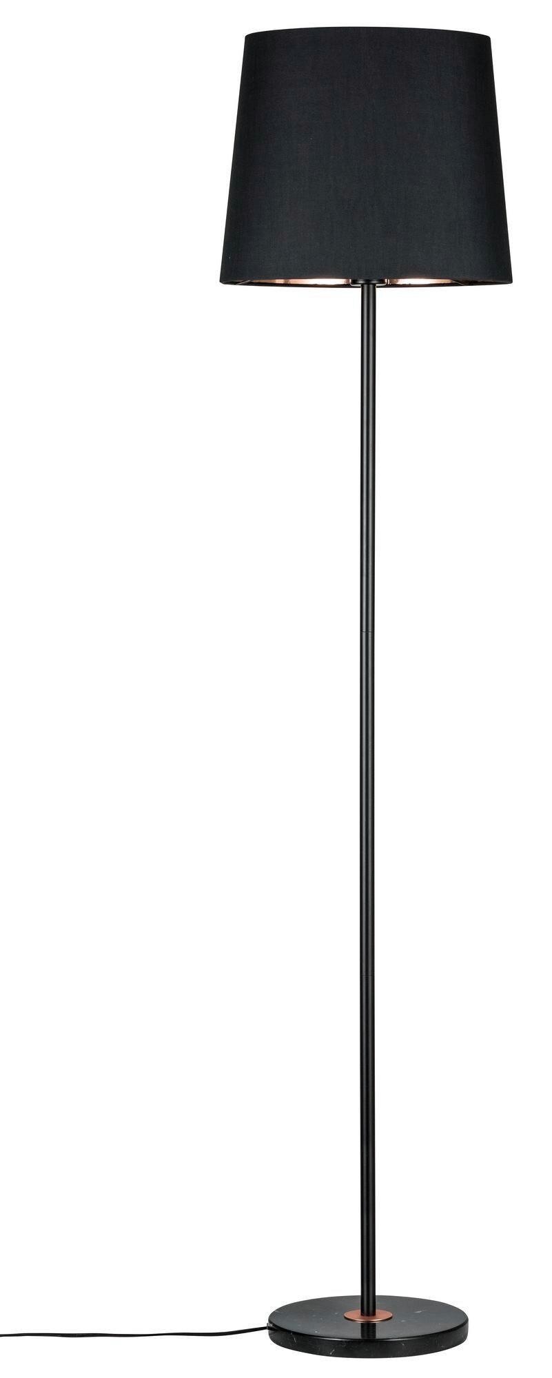 Stehlampe Enja Schwarz/Kupferfarben, Textil - Schwarz/Kupferfarben, Design, Textil/Stein (36/36/160cm) - Paulmann