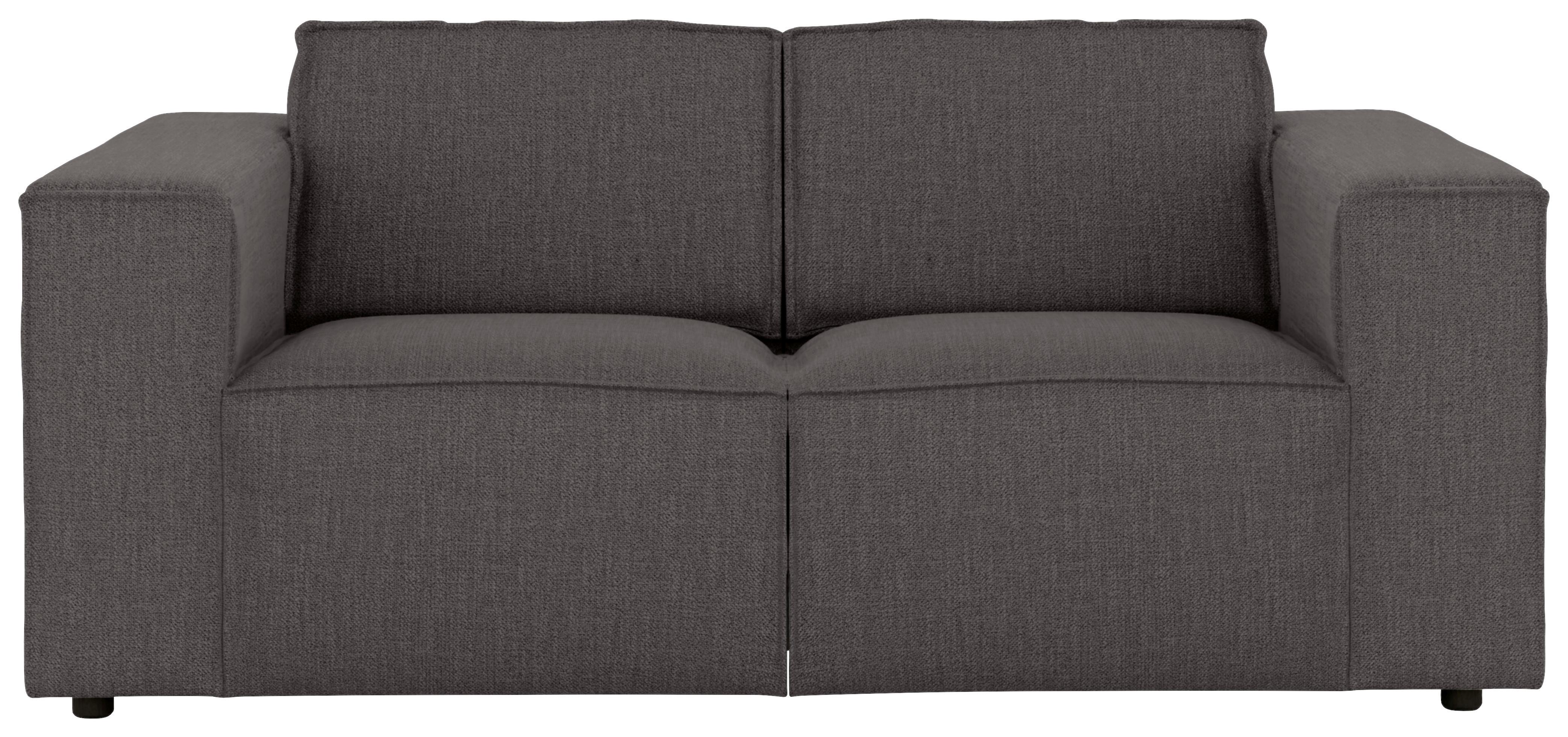 2-sitzer-sofa Dice Dunkelgrau - Dunkelgrau/Schwarz, MODERN, Textil (185/80/102cm) - MID.YOU