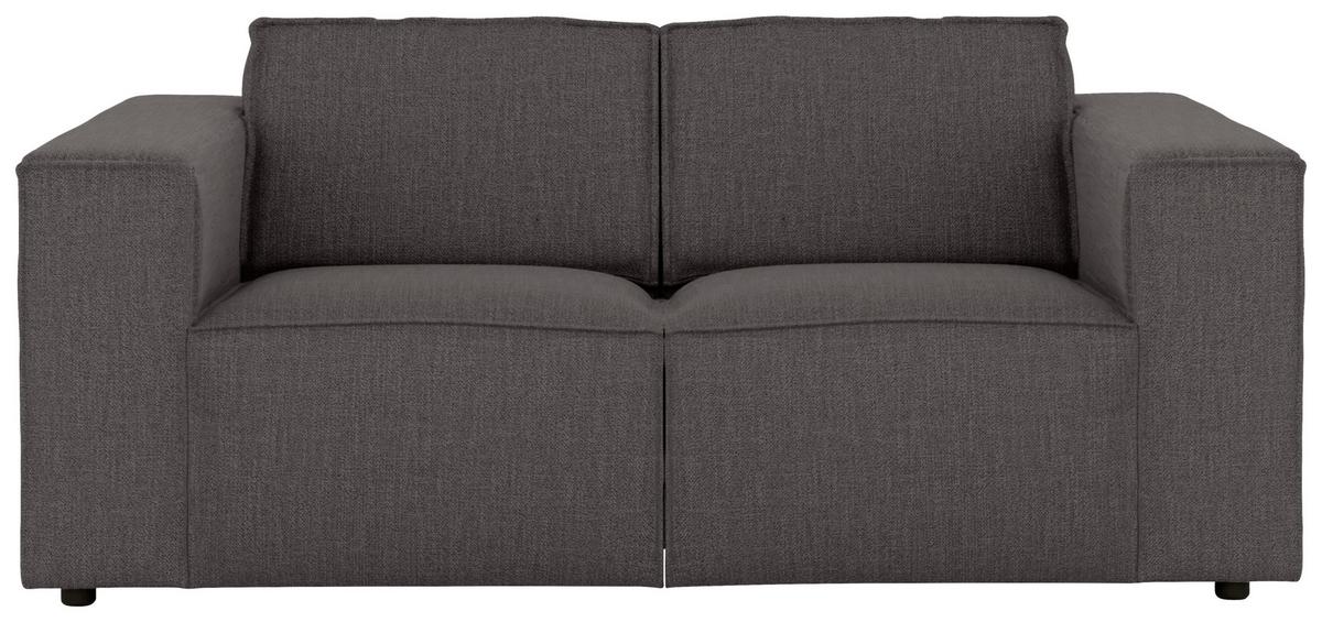 2-sitzer-sofa Dice Dunkelgrau - Dunkelgrau/Schwarz, MODERN, Textil (185/80/102cm) - MID.YOU