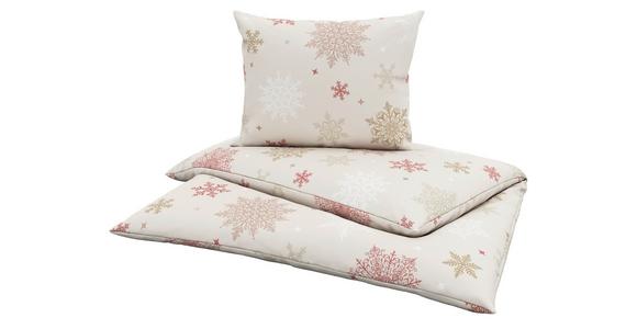 Bettwäsche Snowflake - Beige/Rot, MODERN, Textil - Luca Bessoni