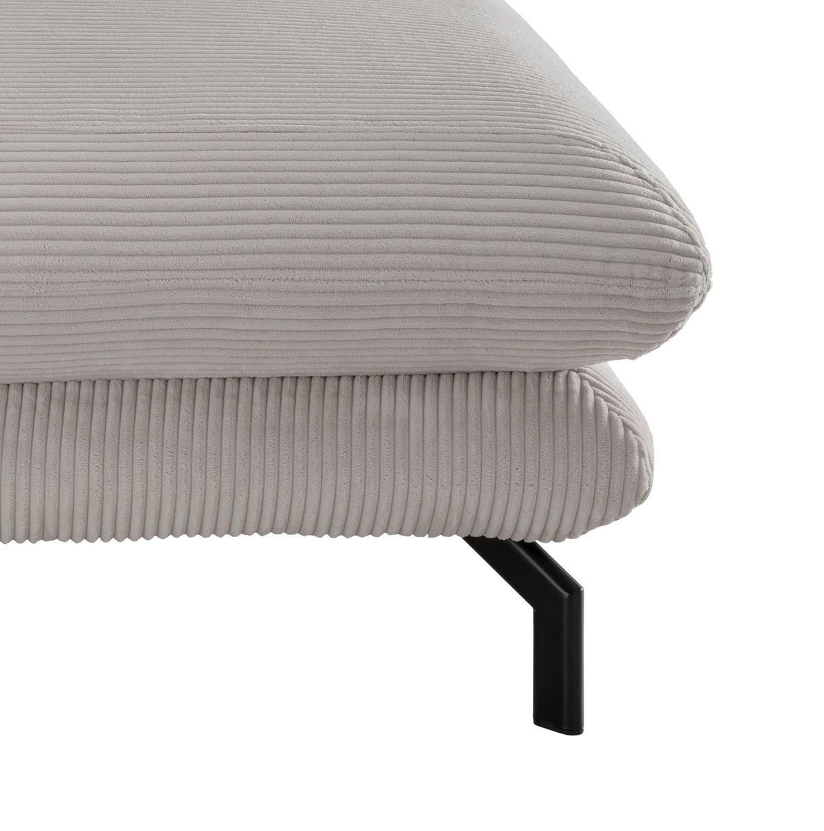 Polstersessel mit Armlehnen Lava Stoffbezug Silberfarben - Silberfarben/Schwarz, MODERN, Textil (111/101/167cm) - Livetastic
