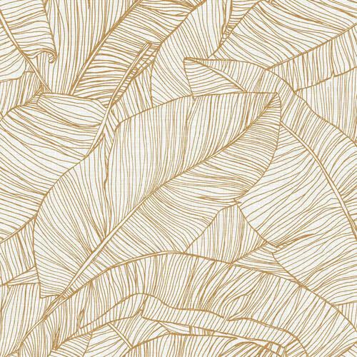 Vliestapete Kaya, Goldfarben - Goldfarben, Basics, Papier/Kunststoff (52/1000cm)