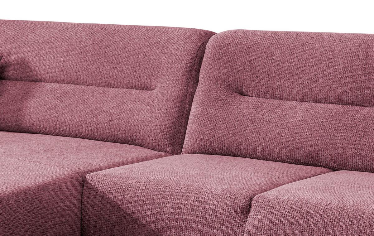 Ecksofa Drago Brombeere S: 166/290 cm - Wildeiche/Brombeere, MODERN, Holz/Textil (166/290cm) - MID.YOU