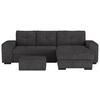 Eckschlafsofa Mattina Schwarz S: 268x156 Cm - Schwarz, MODERN, Textil (268/156cm) - MID.YOU