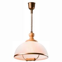 Hängeleuchte Ramona Kieferfarben B: 30 cm - Kieferfarben, KONVENTIONELL, Glas/Holz (64/30/64cm)