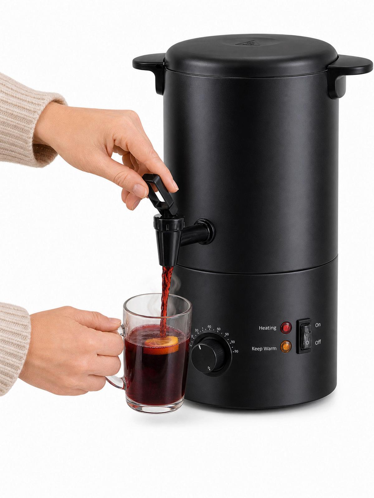 HEISSGETRÄNKESPENDER Schwarz, 950W, 110C - Schwarz, Basics, Kunststoff/Metall (31,5/40,5/29,5cm) - Silva Homeline