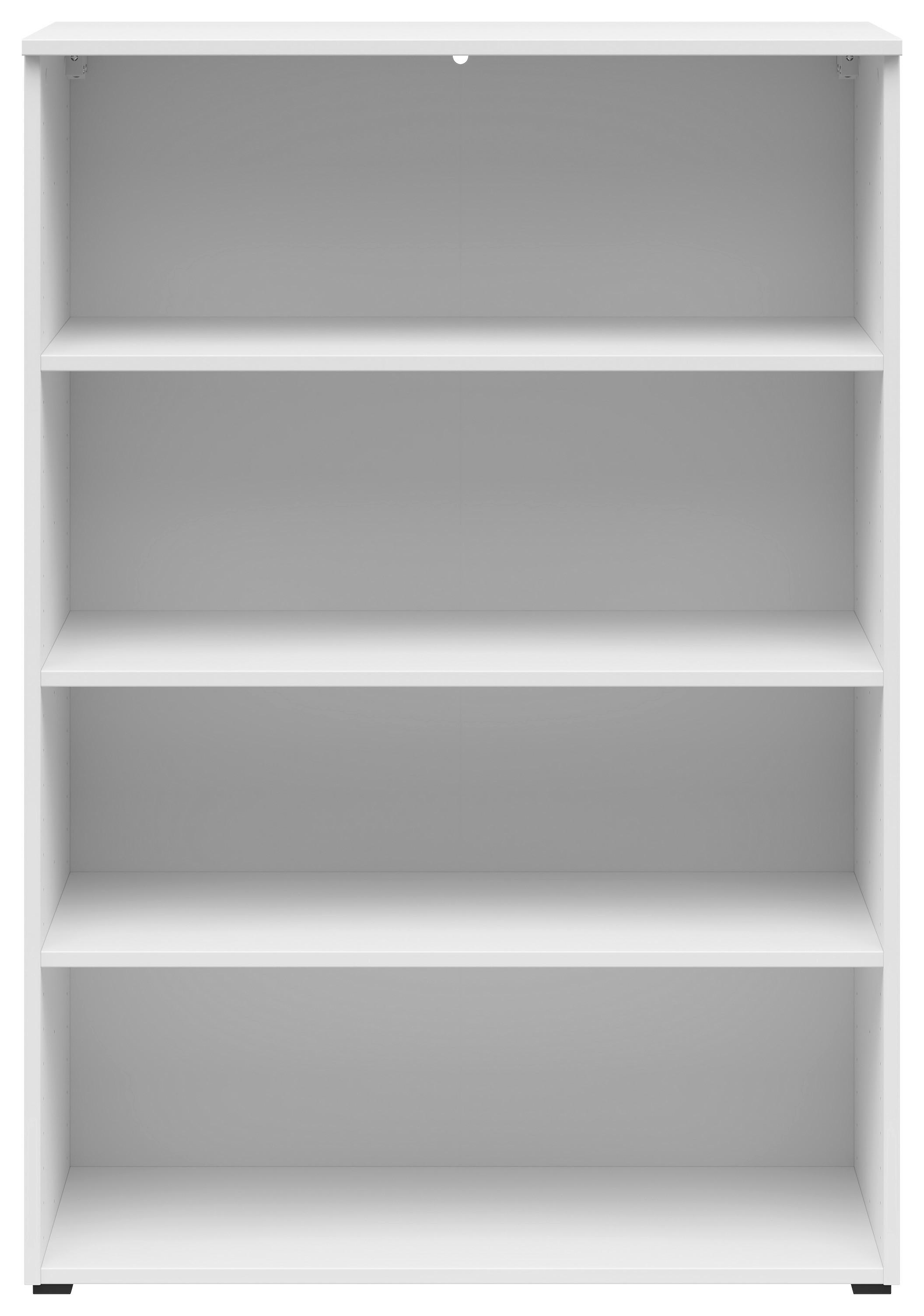 Regál CABINET - bílá/antracitová, Moderní, kompozitní dřevo/plast (80/115/40cm)