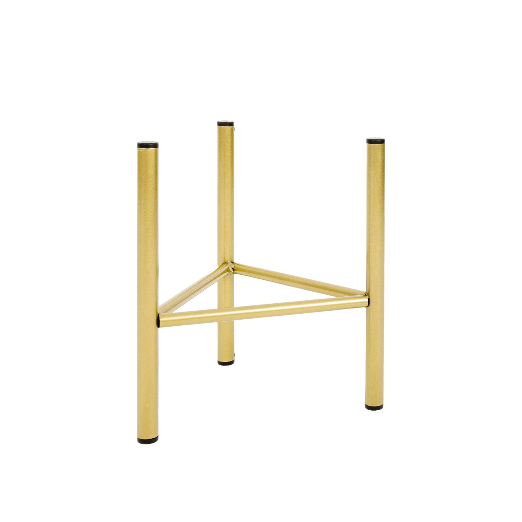 Blumenständer Aluminium Gold- Farben BxHxT: 23x25x23 cm - Goldfarben, Basics, Metall (23/25/23cm)