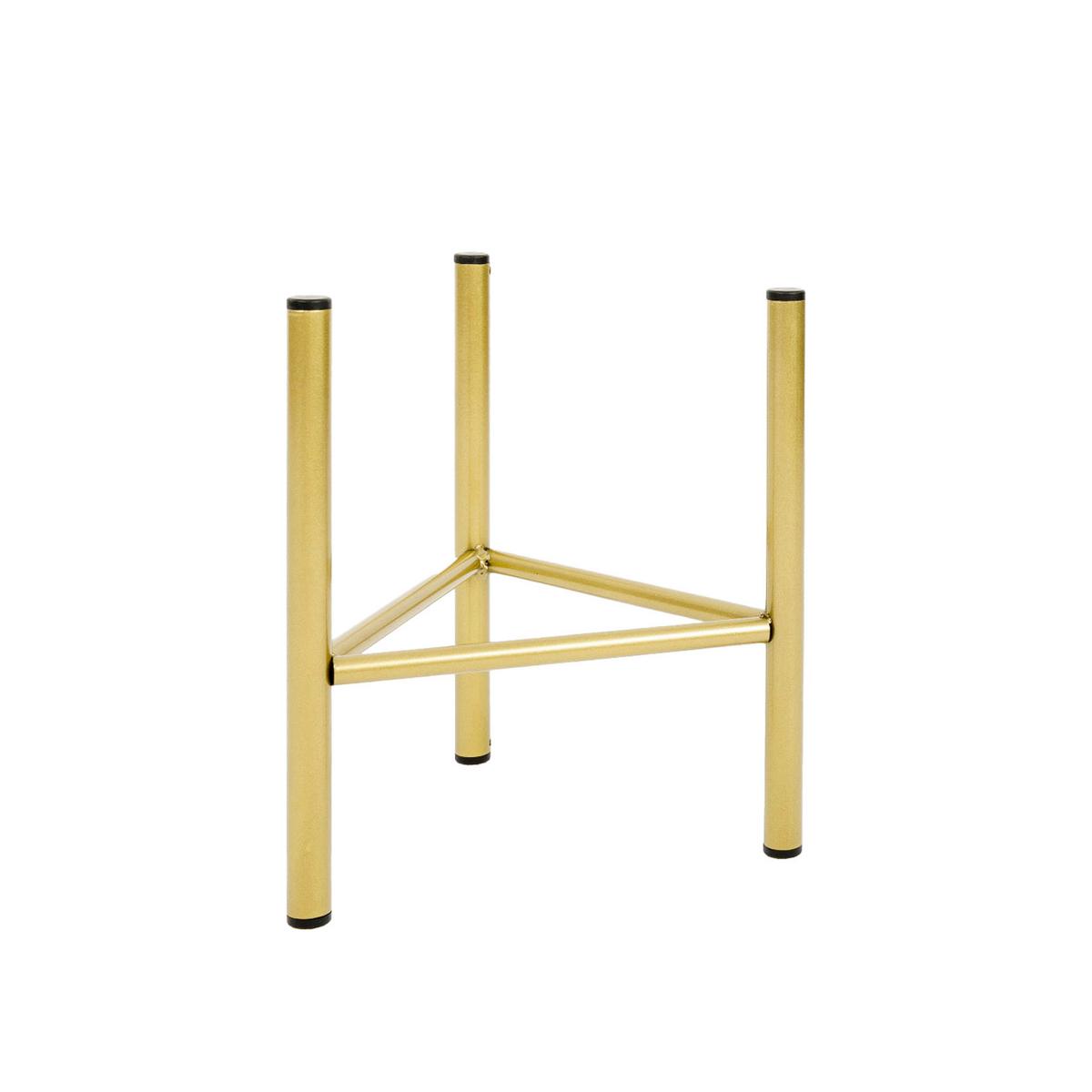 Blumenständer Aluminium Gold- Farben BxHxT: 23x25x23 cm - Goldfarben, Basics, Metall (23/25/23cm)