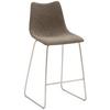 Tresenstuhl My Solo - Edelstahlfarben/Schlammfarben, KONVENTIONELL, Textil/Metall (49/99/51cm) - Livetastic
