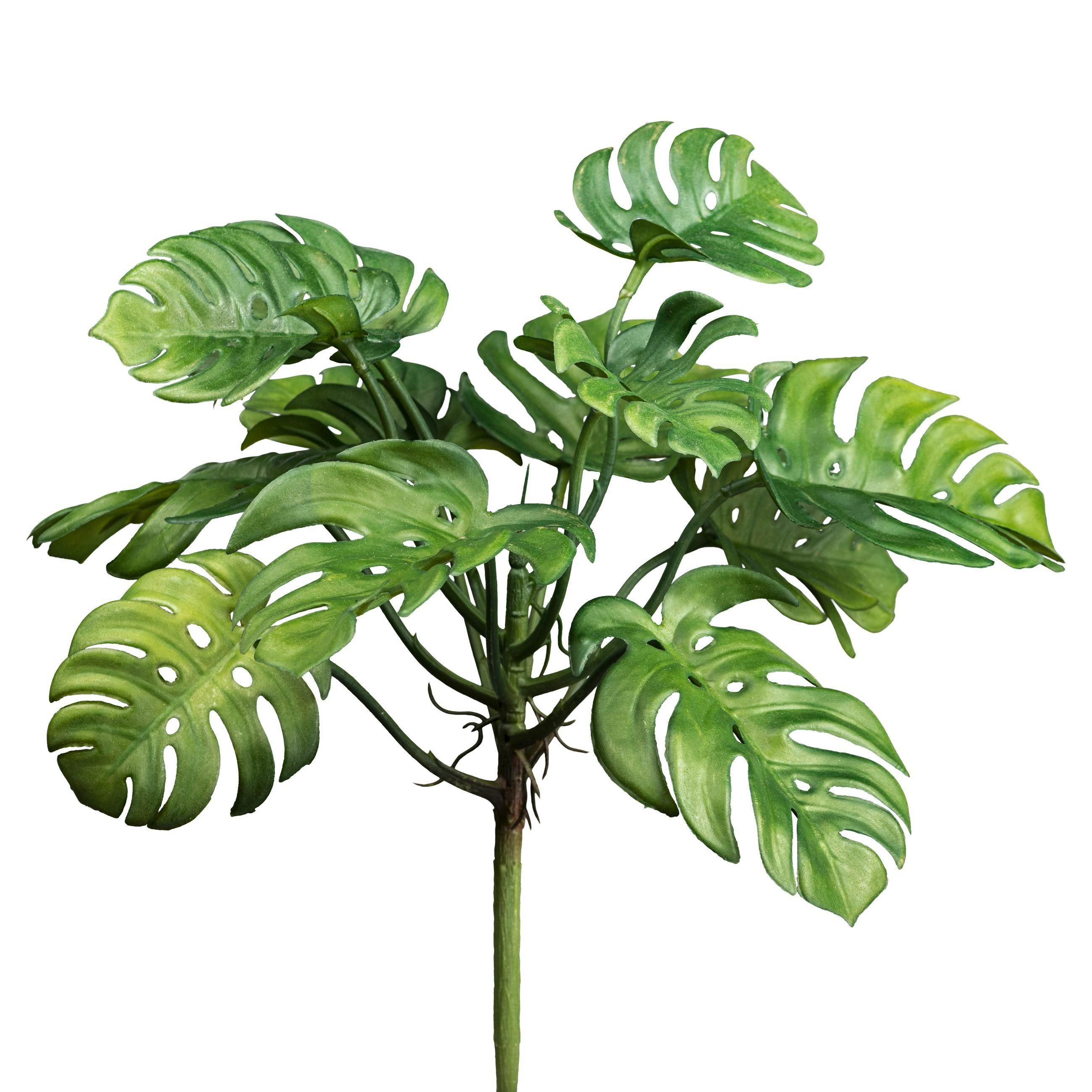 Kunstpflanze Splitphilodendron - Grün, Basics, Kunststoff (29cm)