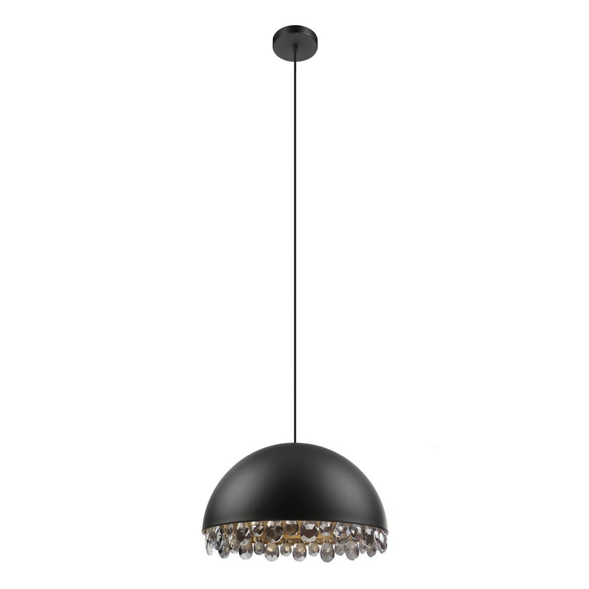 Kristall-Hängeleuchte 39949 Gaetano 2 - Goldfarben/Schwarz, Design, Glas/Metall (45/150cm) - Eglo