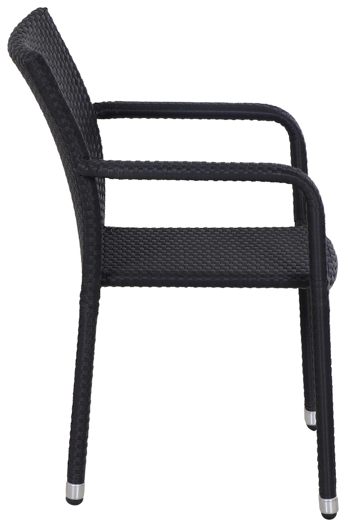 Stapelsessel F75846 - Schwarz, MODERN, Kunststoff/Metall (56/83/60cm) - Siena Garden