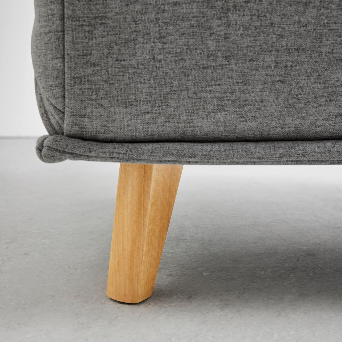 Rozkladacie kreslo LAYLA, tmavosivá - prírodná farba/tmavosivá, Modern, drevo/textil (104/92/84cm) - P & B