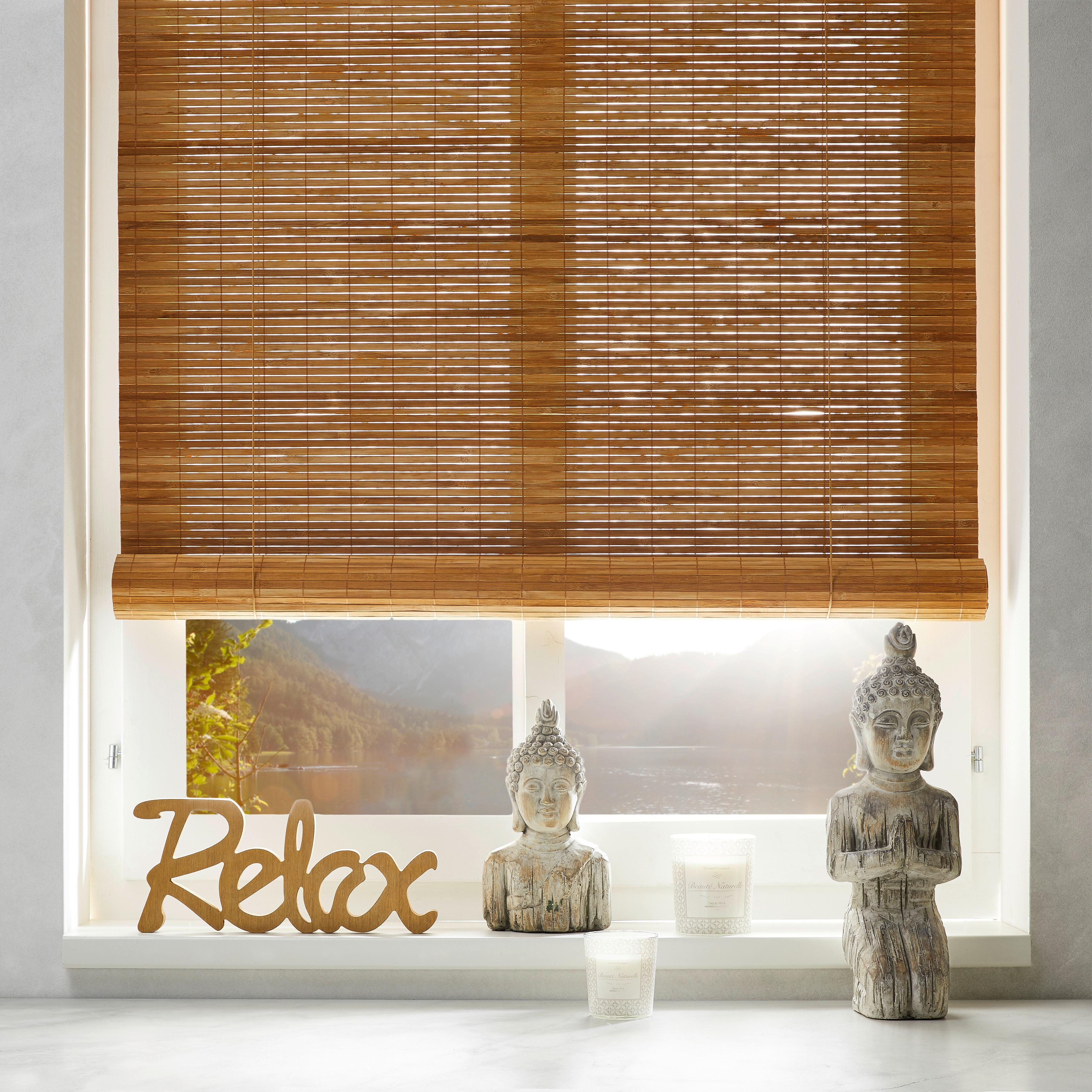 Roleta do interiéru Woody, 100/180cm, hnedá - hnedá, Lifestyle, drevo (100/180cm) - Modern Living