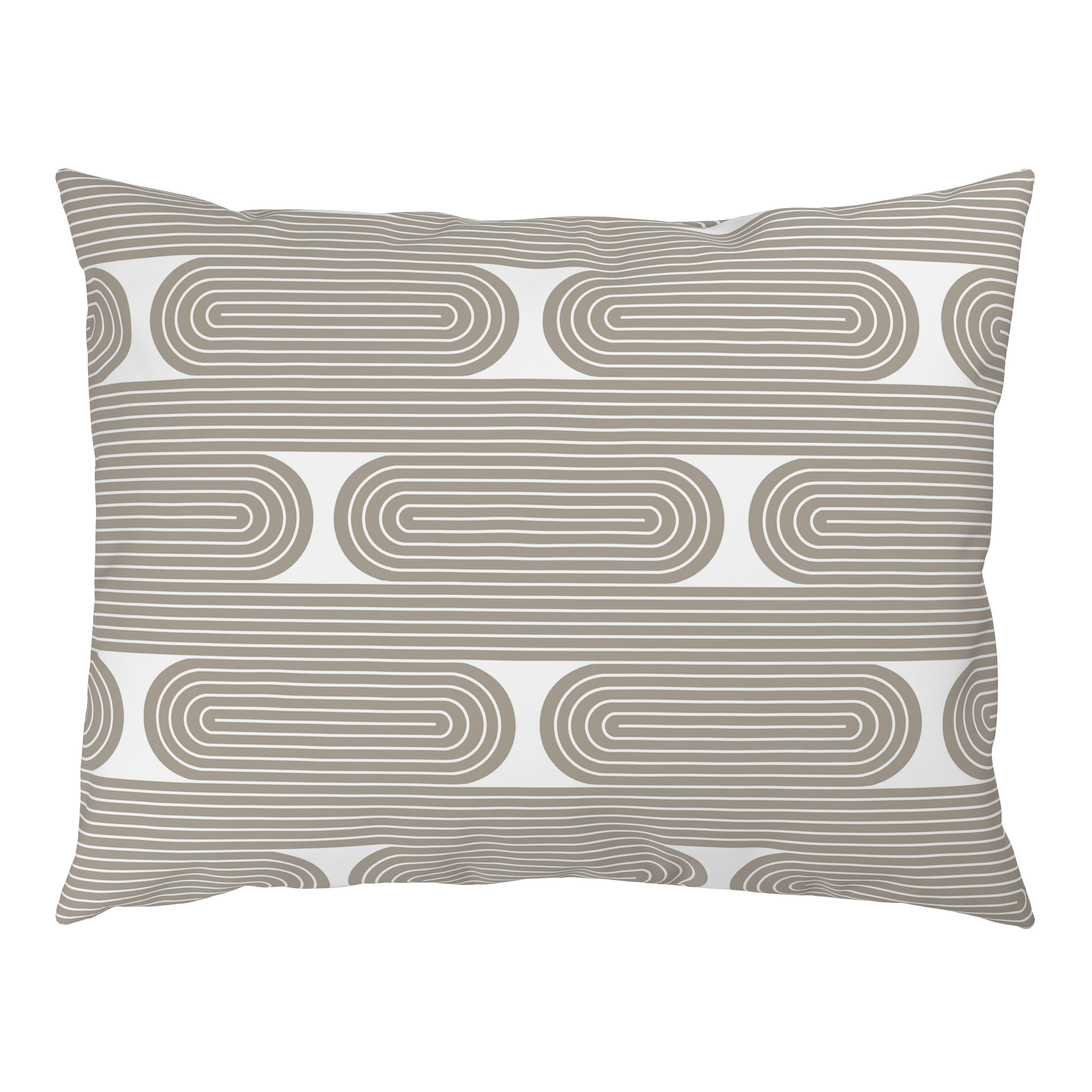 POVLEČENÍ RETRO - bílá/šedavě hnědá, Moderní, textil (140/200cm) - Mömax