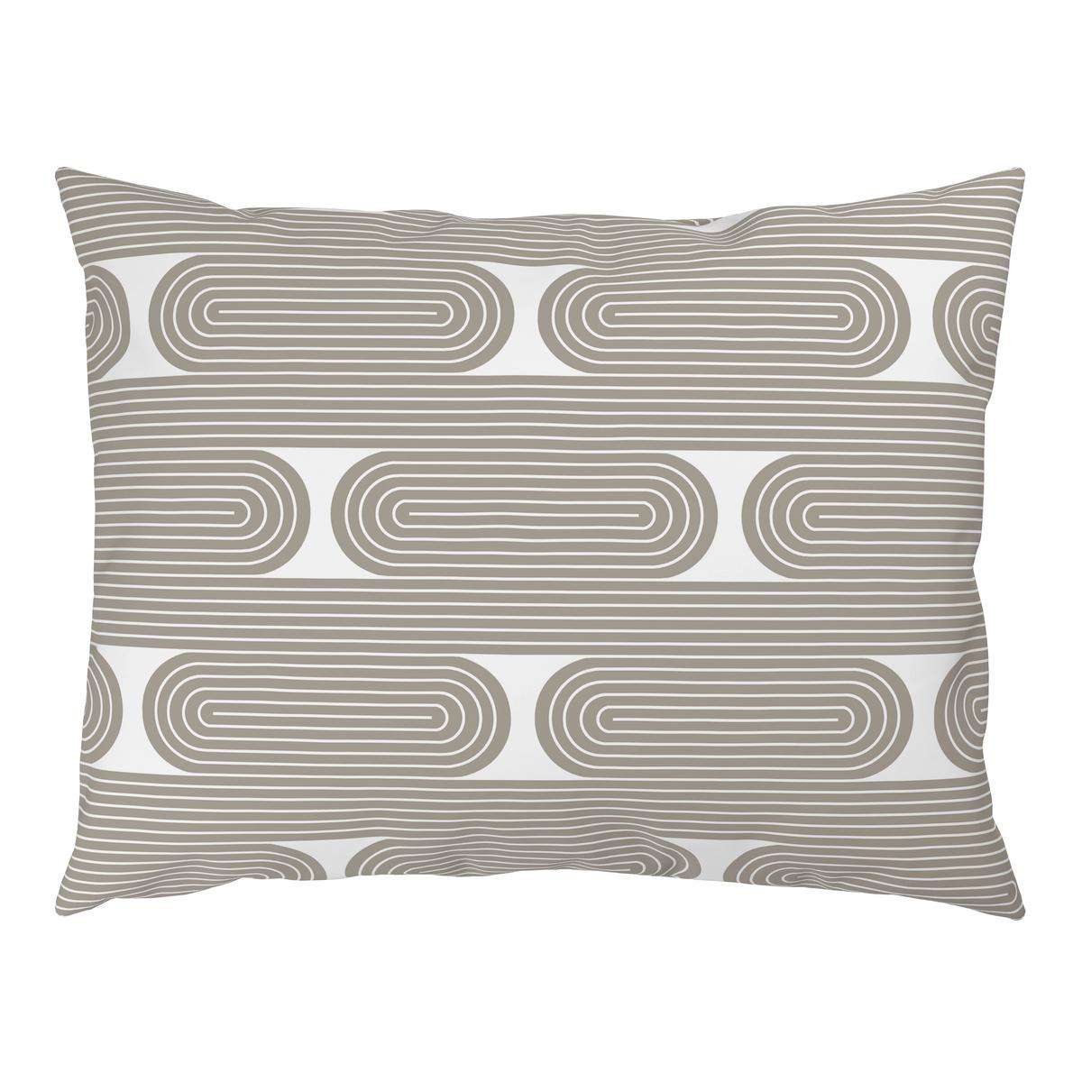 POVLEČENÍ RETRO - bílá/šedavě hnědá, Moderní, textil (140/200cm) - Mömax