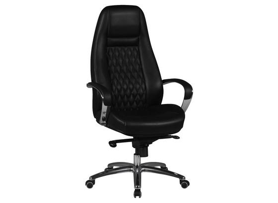 Chefsessel Austin B: 68 cm Schwarz - Schwarz/Alufarben, MODERN, Leder/Kunststoff (68/130/68cm) - Livetastic Chefsessel Austin B: 68 cm Schwarz - Schwarz/Alufarben, MODERN, Leder/Kunststoff (68/130/68cm) - Livetastic