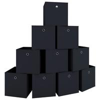 Faltbox Boxas Schwarz B: 27 cm - Schwarz, MODERN, Textil (27/28/27cm) - MID.YOU