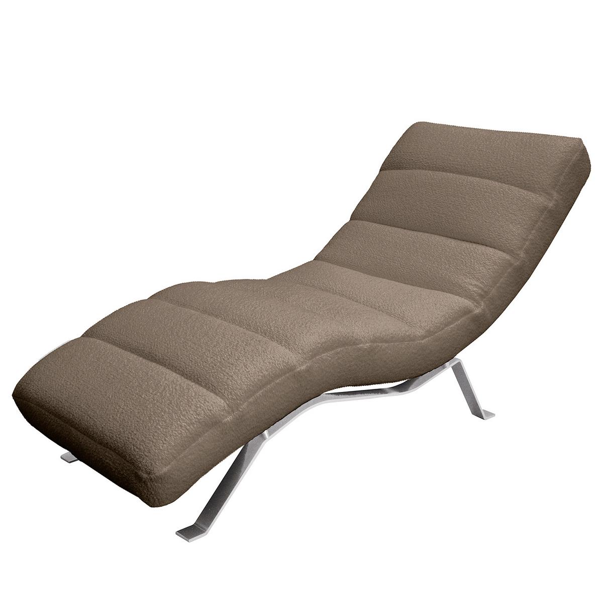 Relaxliege Swing Silver Braun B: 65 cm - Silberfarben/Braun, Design, Textil (65/65-95/171cm) - Livetastic