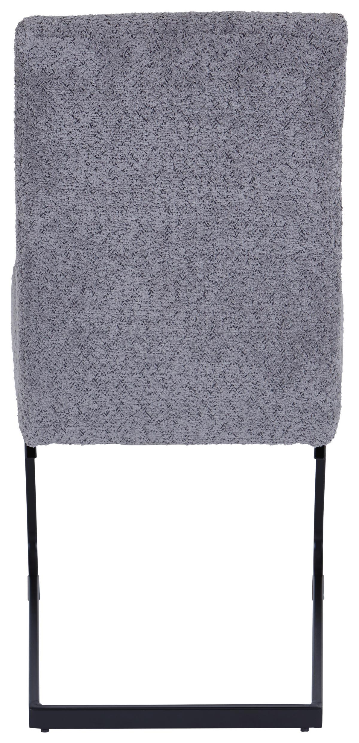 Schwingstuhl Tampa Grau Gepolstert - Schwarz/Grau, MODERN, Textil/Metall (46/95/64cm) - MID.YOU