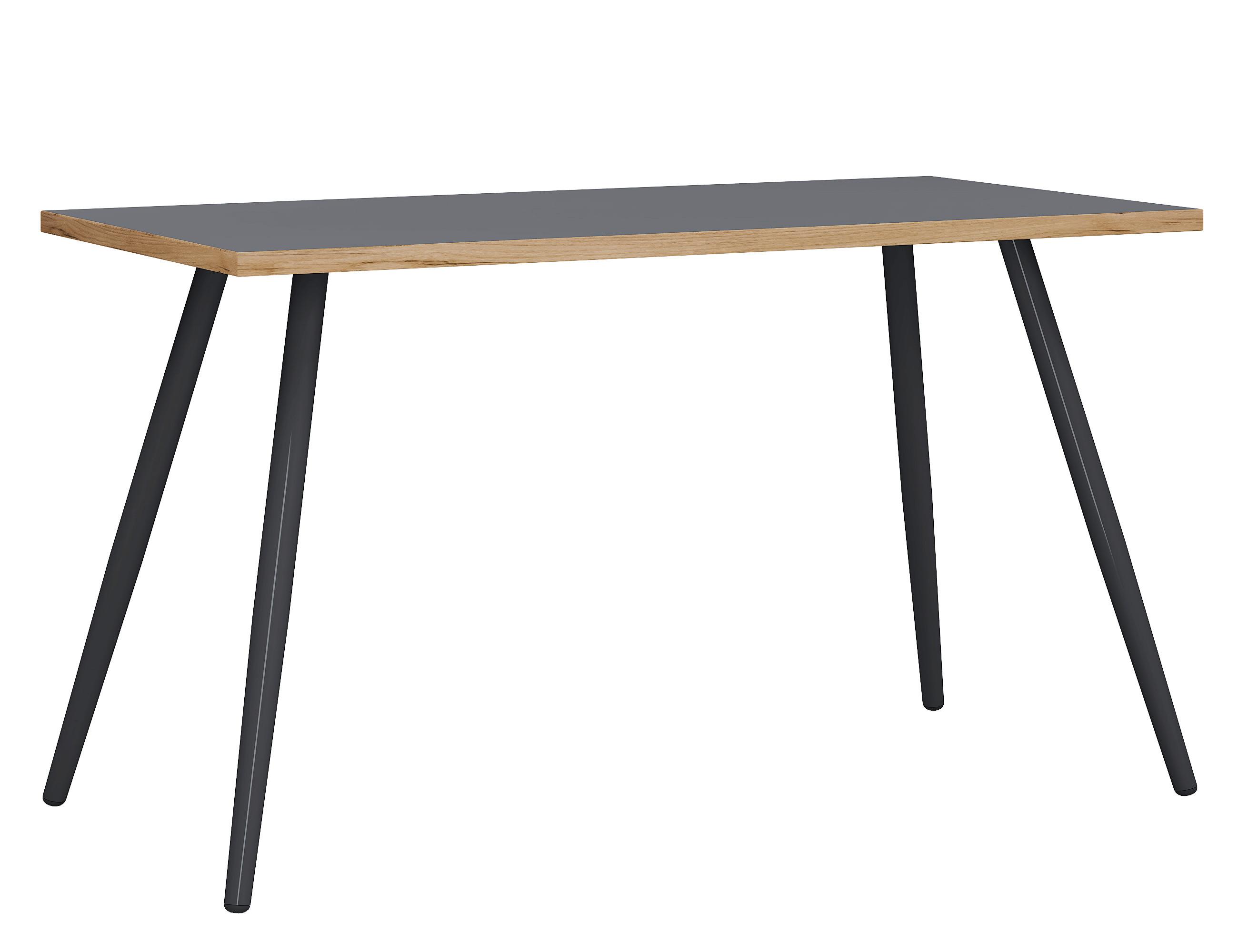 Schreibtisch Salia Anthrazit/Eiche Dekor L: 138cm - Honigeiche/Anthrazit, Design, Holzwerkstoff/Metall (138/80/70cm) - P & B