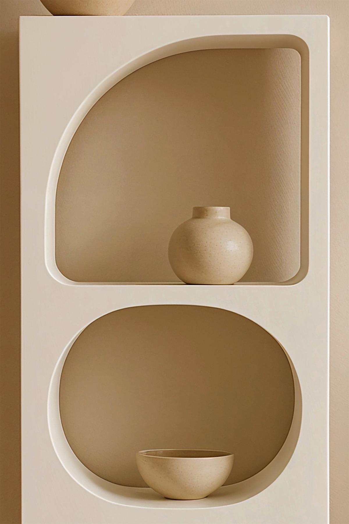 REGAL Weiß B: 50cm - Weiß, Design, Holzwerkstoff/Stein (50/180/32cm) - MID.YOU