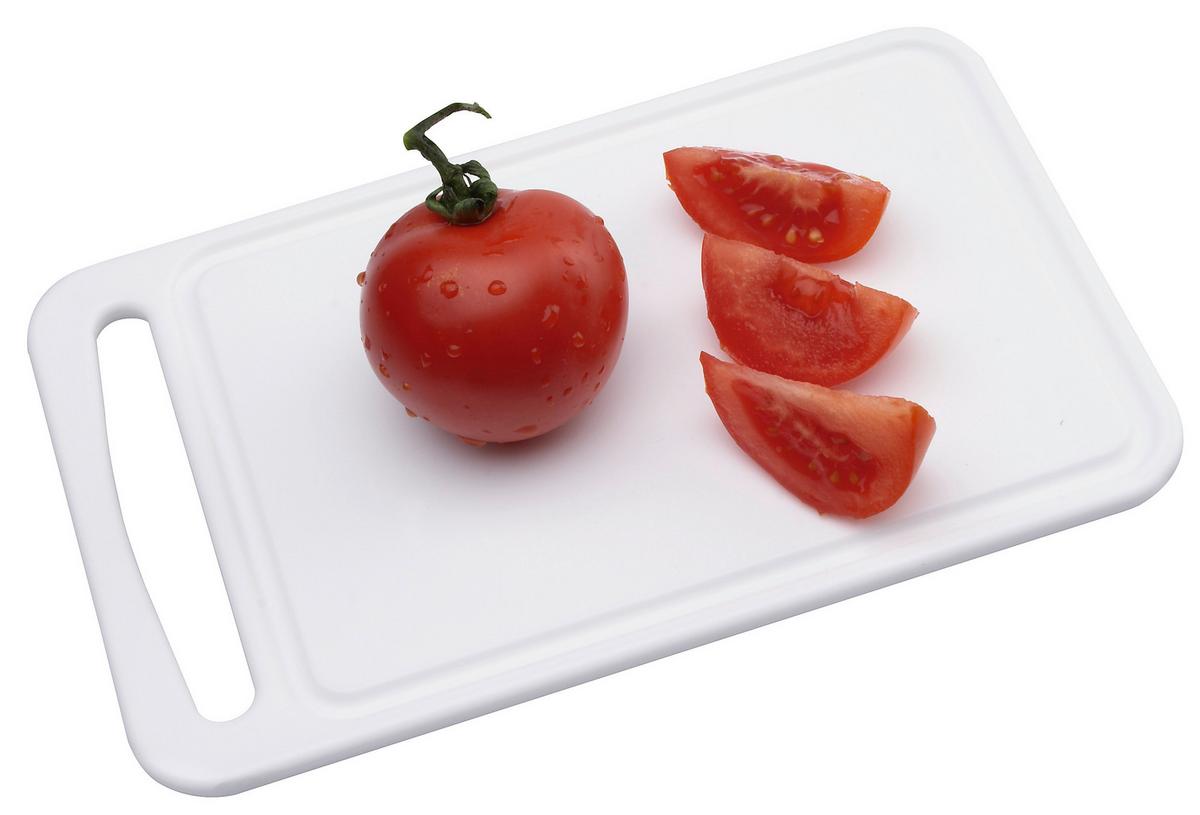 Vágódeszka Műanyag - fehér, Konventionell, műanyag (24/15/0,8cm)