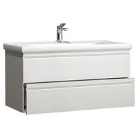 Waschtischkombi Silora Xl - Weiß, MODERN, Keramik/Holzwerkstoff (100cm) - MID.YOU