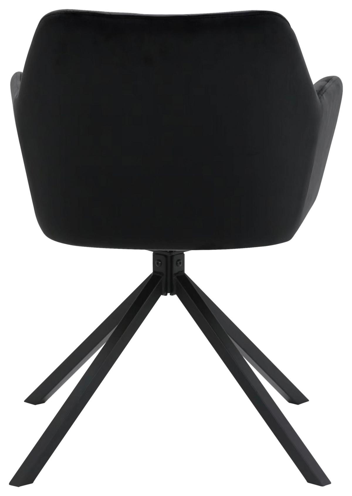 Stuhl Patti Anthrazit,sitzfl. 360° drehbar - Anthrazit/Schwarz, KONVENTIONELL, Textil/Metall (58/81/54cm)
