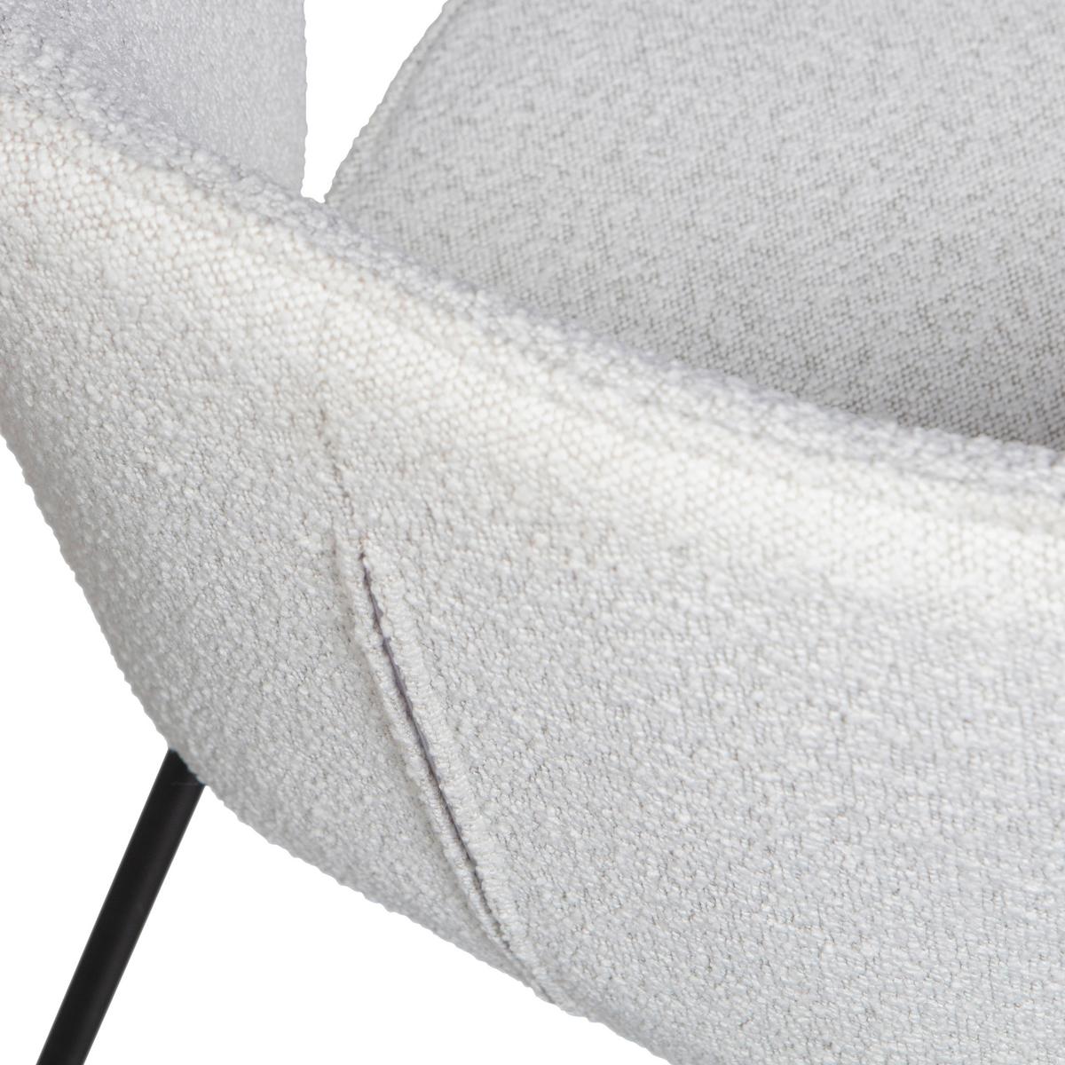 ARMLEHNSTUHL-SET Admit Naturfarben B: 60cm - Schwarz/Naturfarben, Design, Textil/Metall (60/77/59cm) - Livetastic