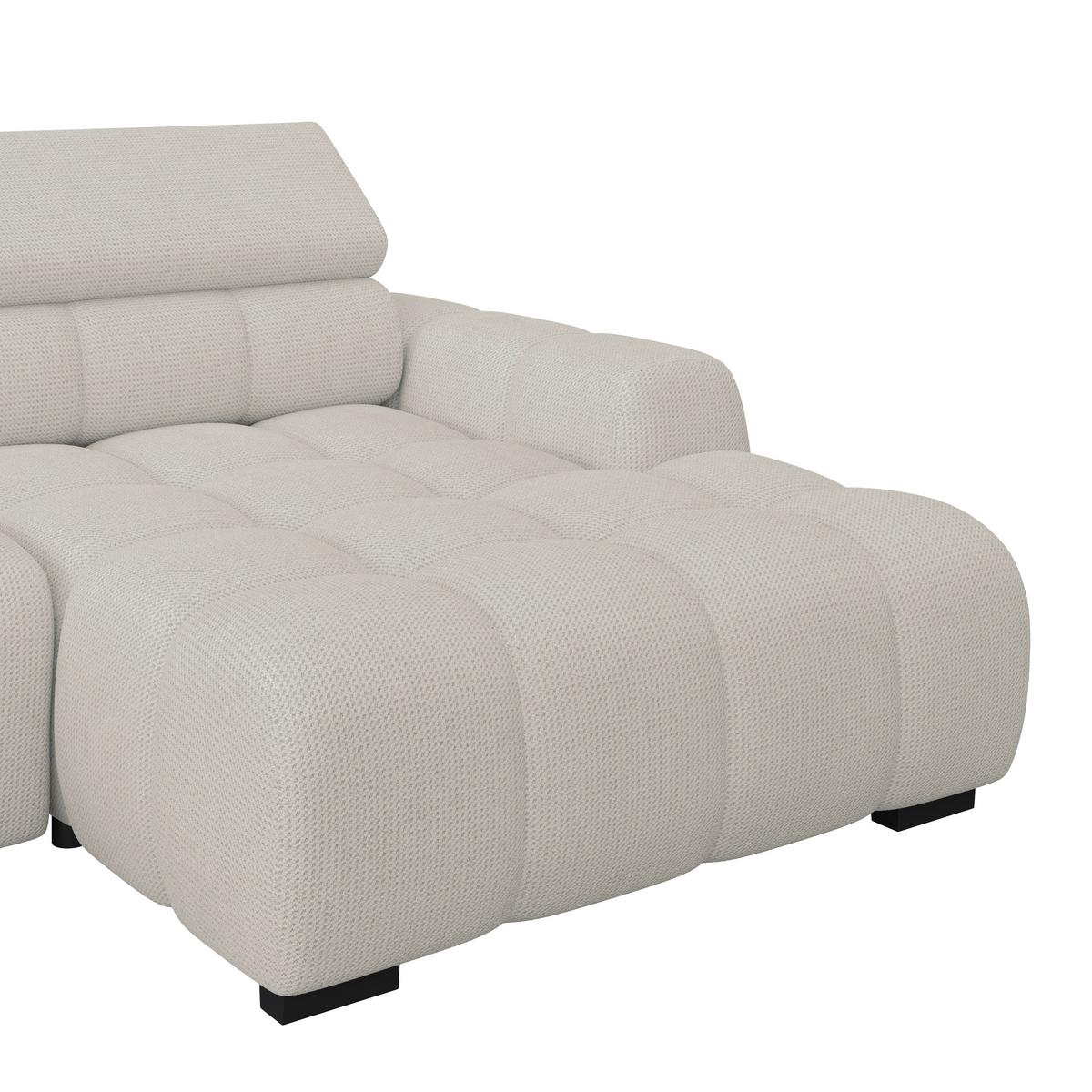 Ecksofa Fargo S Beige, B: 285 Cm - Sandfarben/Beige, Trend, Textil (285/168cm)