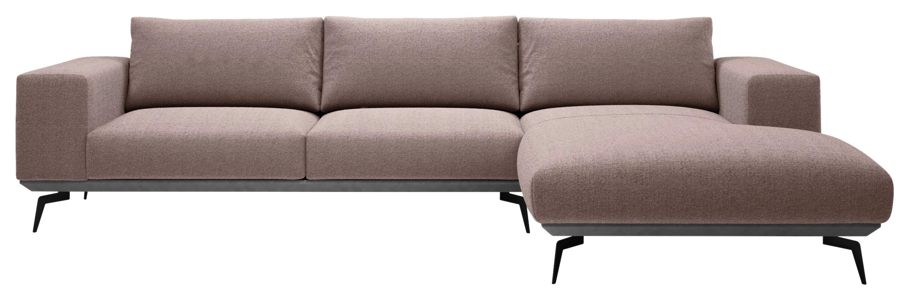 Ecksofa Albero - Bordeaux/Schwarz, Design, Holz/Textil (330/180cm) - MID.YOU