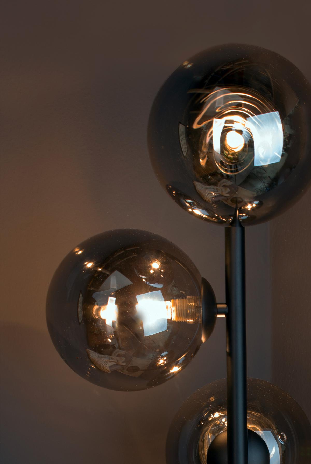 Stehleuchte 9120-Pt4 Nero - Schwarz, Design, Glas/Metall (34,5/160cm)
