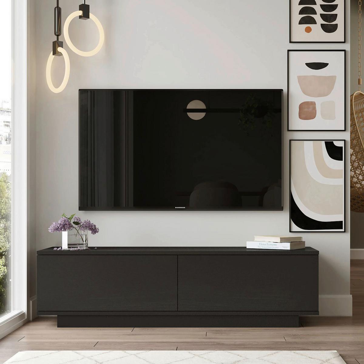 LOWBOARD Schwarz B: 140cm - Schwarz, Design, Holzwerkstoff (140/38.2/35.5cm) - MID.YOU
