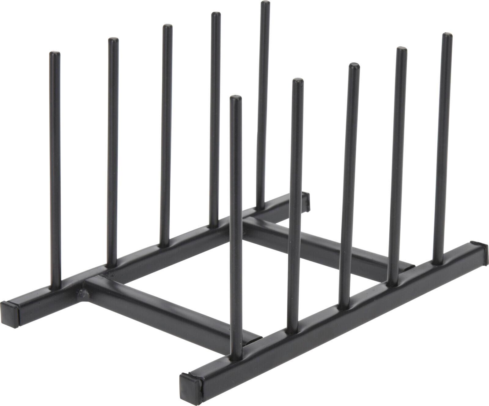 Stojan na talíře Blacky - černá, Moderní, kov (20/12,5/12cm)