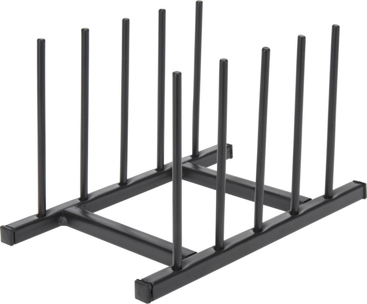 Stojan na taniere Blacky - čierna, Modern, kov (20/12,5/12cm)