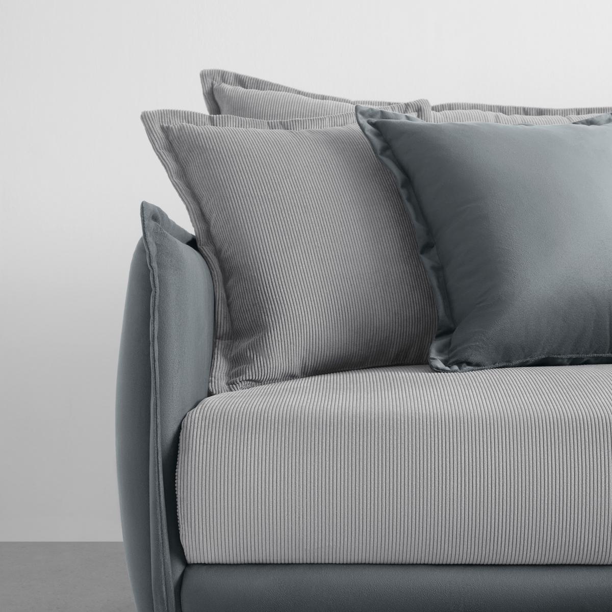 Rohová sedačka NUOVO, obojstranná, sivá - čierna/sivá, Modern, kov/textil (245/72-113/190cm) - Mömax