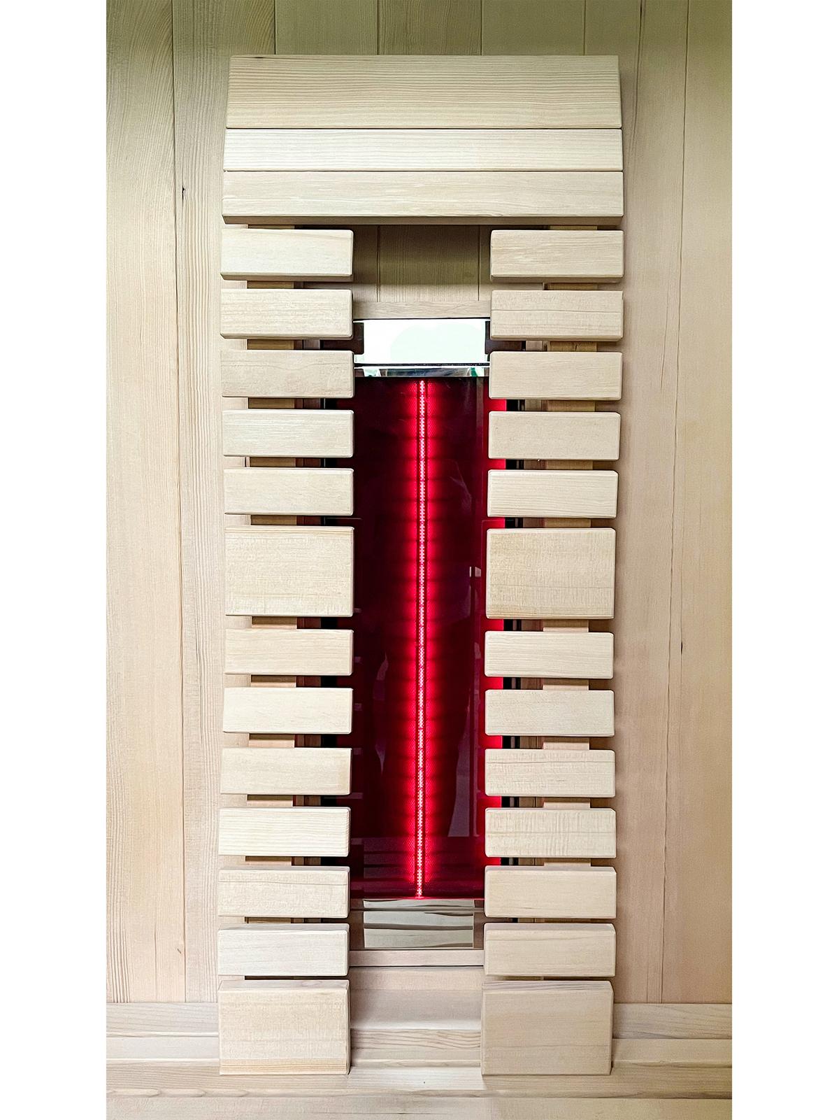 Infrarotkabine Sauna Alaska 2 Personen - Naturfarben, Basics, Glas/Holz (110/200/160cm) - Sanotechnik