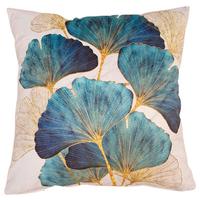 Zierkissen Nizza 45x45 Cm Polyester Blau/gold Mit Zipp - Blau/Goldfarben, MODERN, Textil (45/45cm) - Luca Bessoni