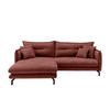 Ecksofa Lava - Koralle/Schwarz, Design, Textil (180/255cm) - Livetastic