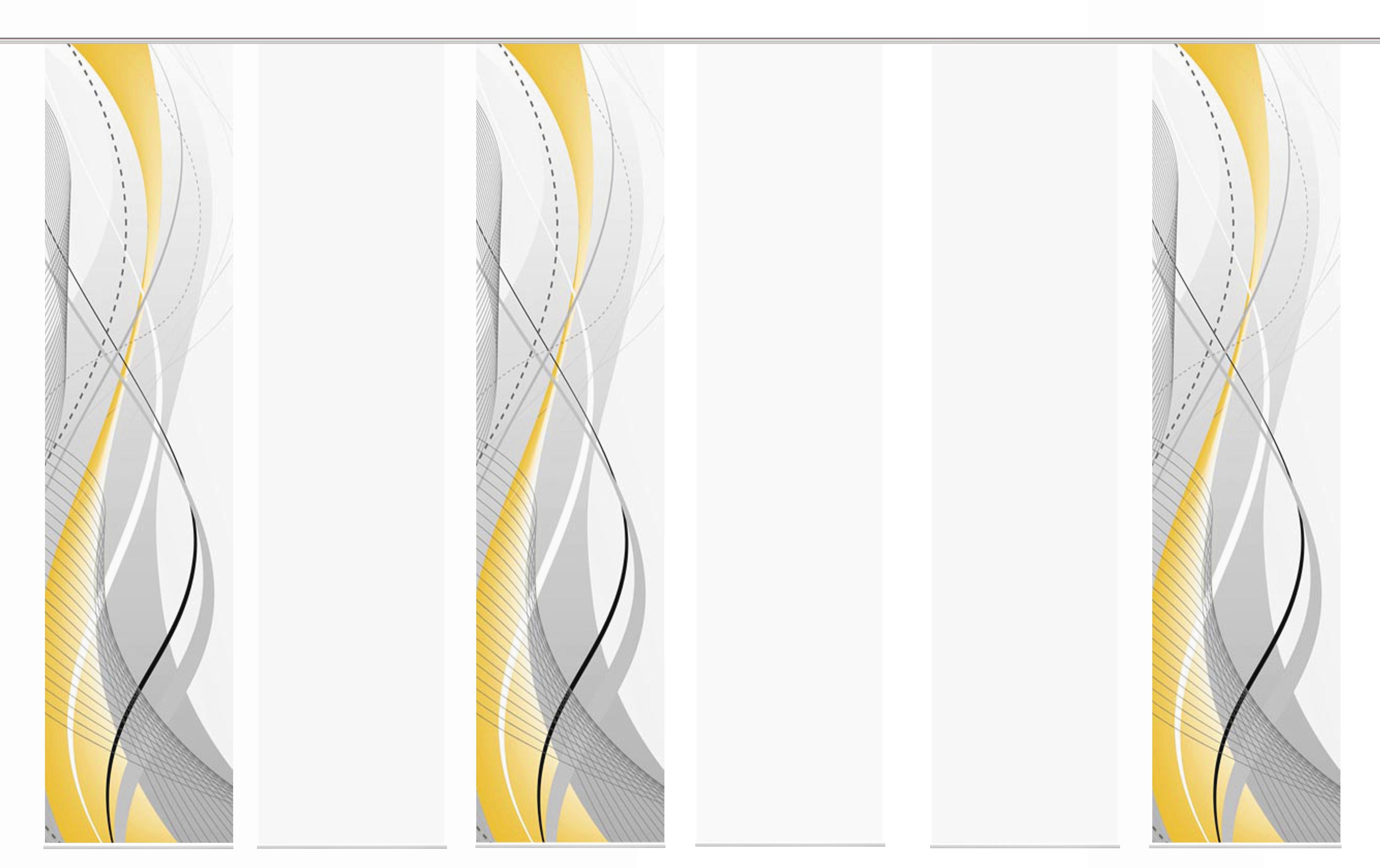 Flächenvorhang 6er Set Carlisle - Gelb/Hellgelb, Design, Textil (60/245cm) - Schmidt W. Gmbh