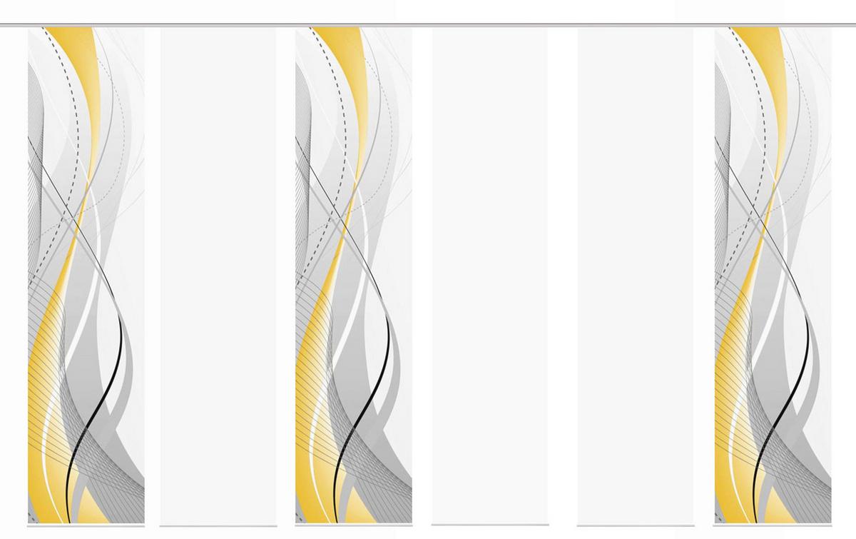 Flächenvorhang 6er Set Carlisle - Gelb/Hellgelb, Design, Textil (60/245cm) - Schmidt W. Gmbh