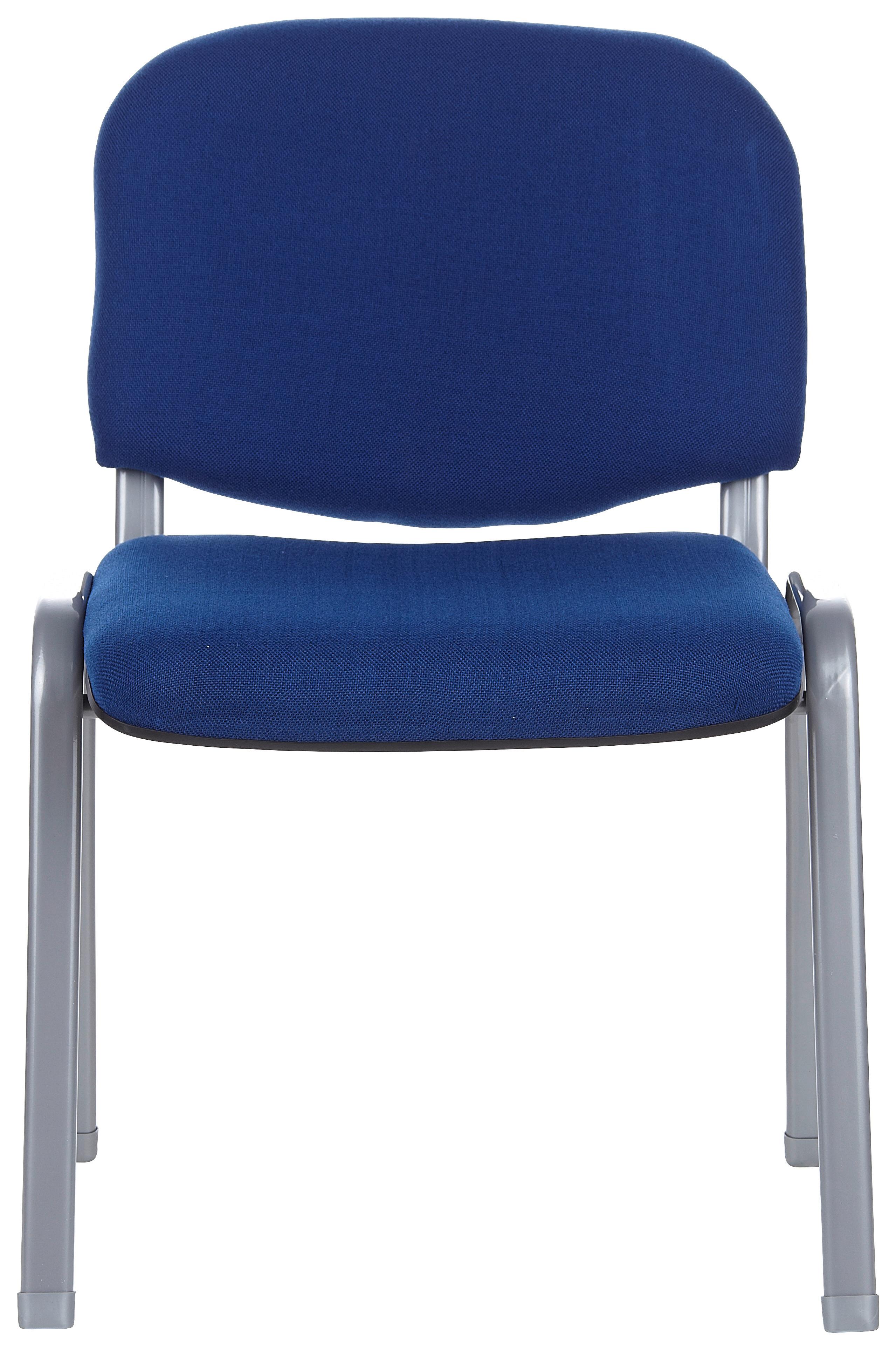 Besucherstuhl Xt 600 Blau Stapelbar - Blau/Silberfarben, Basics, Textil/Metall (58/84/48cm) - MID.YOU