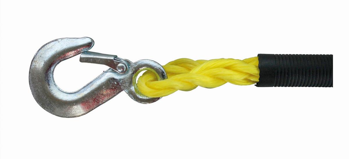 Abschleppseil 4 m Gelb Mit 2 Lasthaken - Gelb, MODERN, Kunststoff (400cm)