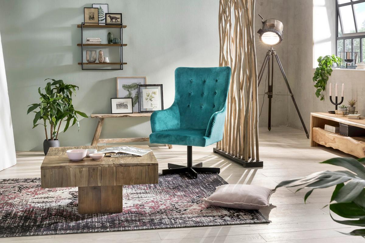 Lowboard Akazie B: 146cm - Naturfarben, Design, Holz (146/46/50cm) - MID.YOU