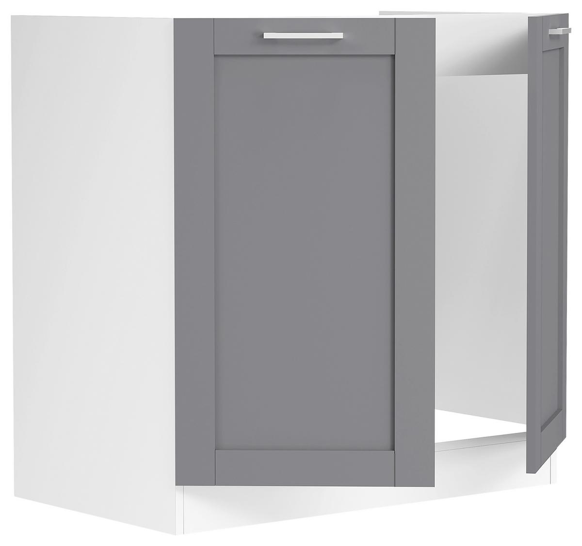 Spülenunterschrank Colura - Anthrazit/Weiß, Trend, Holzwerkstoff/Kunststoff (80/82/46cm) - MID.YOU