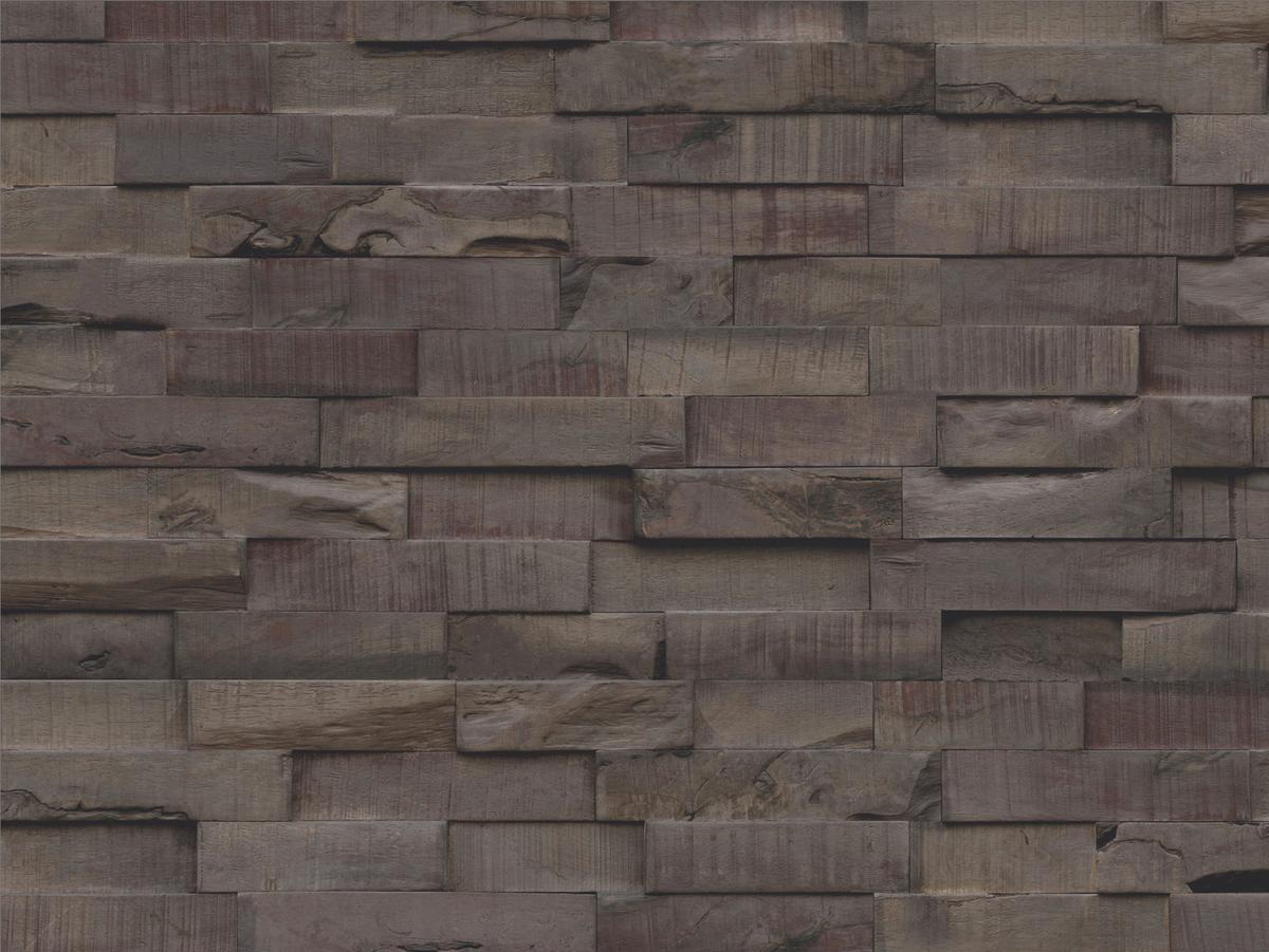 Wandverkleidung Slimwood Hevea Charred - Dunkelbraun, Basics, Holz (56/20/1.8cm)