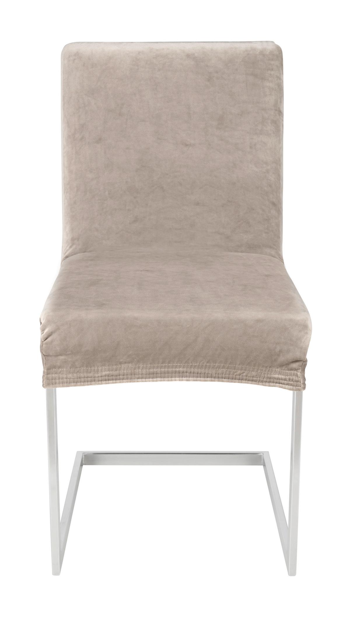 Návlek na stoličku Steve, 68/48/48cm, sivohnedá - taupe, Konventionell, textil (68/48/48cm) - Modern Living